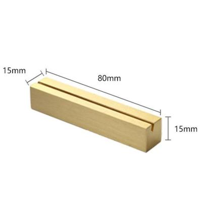 China Brass Place Card Holders Sign Holders Table Number Name Card Holder For Wedding Party Events Decoration for sale