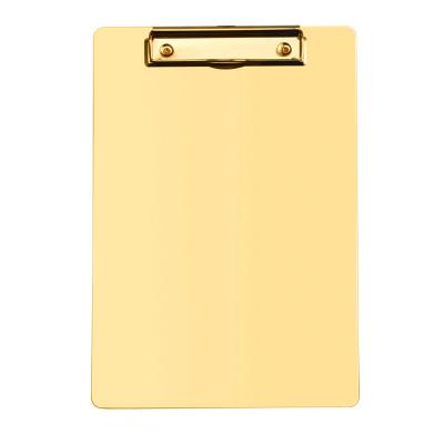 China Standard Office Metal A4 Letter Size Storage Clipboard with Gold Profile Clip for Office Nurses Students Stationery for sale