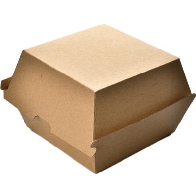 China Recycled Materials Custom Size And Printed Eco - Friendly Kraft Paper Food Burger Packing Box for sale