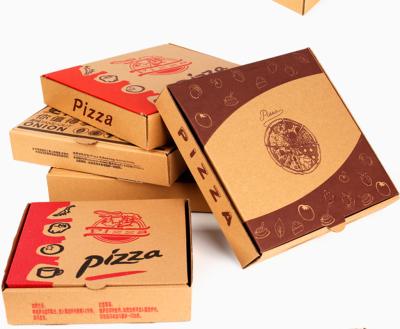 China Recycled Materials Wholesale High Quality Cheap Custom Logo Portable Reusable Corrugated Pizza Box Edible Grade for sale