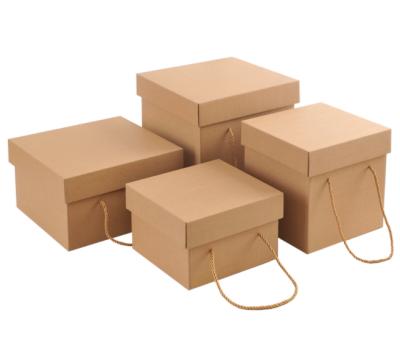 China Custom Wholesale Kraft Materials Square Recycled Express Packing Shipping Box for sale