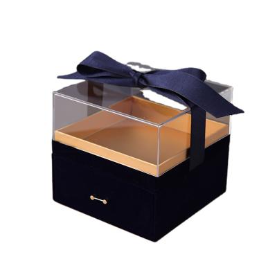 China New High Quality Viable Manufacture Makeup Box With Acrylic Ribbon Wedding Candy Gift Box for sale