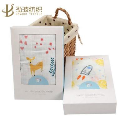 China PORTABLE Muslin Bamboo Cotton Baby Wrap Muslin Blanket for sale