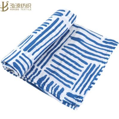 China Customized PORTABLE Newborn Soft 100% Cotton Quilt Print Baby Wrap Covering for sale