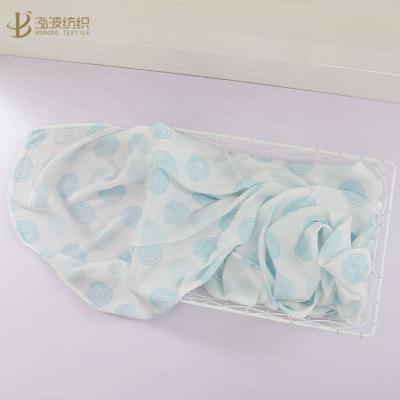 China PORTABLE Custom Super Soft Private Label Printed Muslin Baby Wrap Blankets for sale