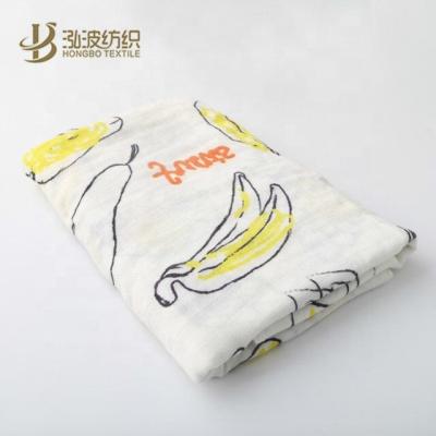 China PORTABLE Cute Baby Breathable Wrap Square SGS Customized 100% Woven Cotton 70% Bamboo Blanket Summer + 30% Cotton Hongbo Qualified for sale