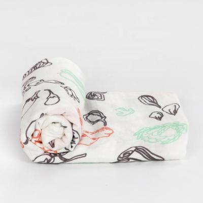 China PORTABLE Promotion for 70%Bamboo+30%Cotton Muslin Baby Wrap Blankets for sale