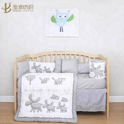 China Cute Plain OEM Design Baby Crib Bedding Set for sale