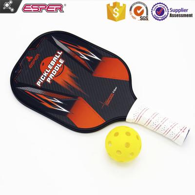 China Professional Manufacturer Quality Graphite Red Top Graphite Fiber OEM/ODM ESPER 3K-WOVEN With Nomex Honeycomb Customized Pickleball Paddle for sale