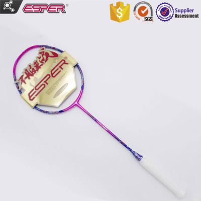 China Good Performance and More Flexibility Professional Manufacture ESPER 100-02 Using Japanese Toray Graphite/Carbon Fiber OEM ODM Customized Badminton Racket for sale