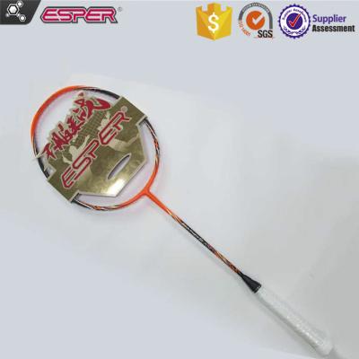 China Good Performance and More Flexibility Orange, Lightest Weight 68 Grams Used Japanese Toray 46T Graphite Carbon Fiber OEM ODM Customized Badminton Racket for sale