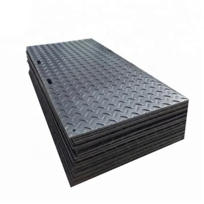 China Ground Protection 4' x 8' HDPE Heavy Duty PE Excavator Plastic Temporary Ground Protection Black Road Mat for sale