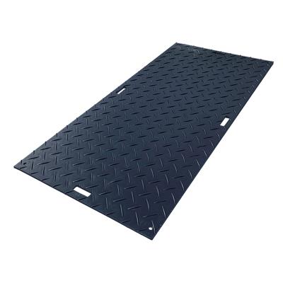 China Ground Plastic 4x8 FT Pad Sheets For Excavator Ground Protection Heavy Machinery Anti-Skid Road Mats for sale