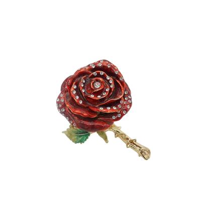 China Box For Jewelry Metal Rose Trinket Box Loved By Women for sale