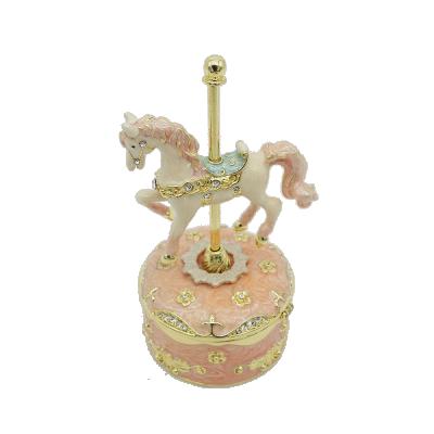 China Box For Jewelry Exported Good Quality Metal Merry Go Trinket Round Box for sale