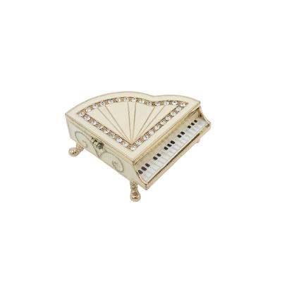 China Box for Chinese Jewelry Products Wholesale Exquisite Metal Piano Trinket Box for sale