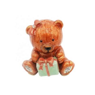 China Box For Jewelry 2021 Metal Gift Bear Trinket Top Selling Box for sale