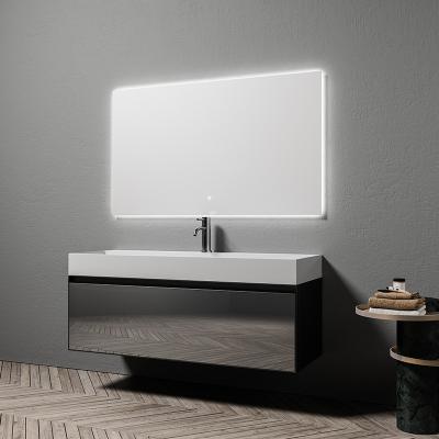 China Modern Single Bathroom Basin Cabinet Bathroom Vanity Luxury Smart Vanity Cabinet Bathroom Vanity for sale