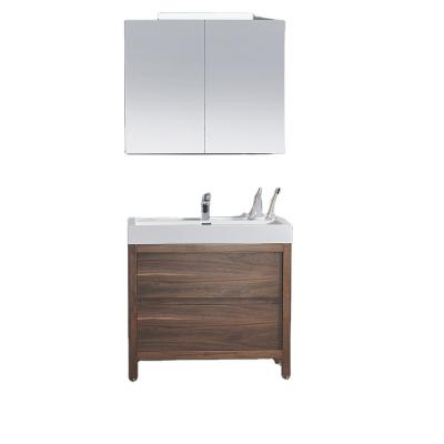 China Modern New Design Single Sink Water Resistant Washroom Furniture Bathroom Vanity for sale