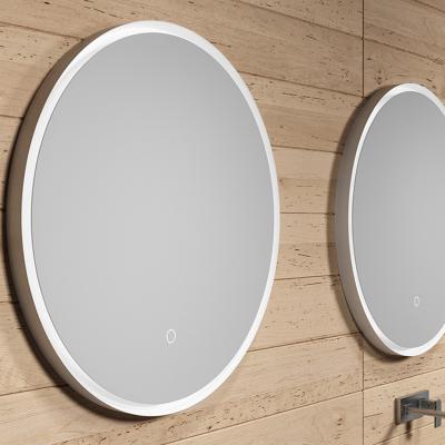 China Illuminated Modern Home Hotel Round Touch Mirror Smart Led Makeup Mirror for sale