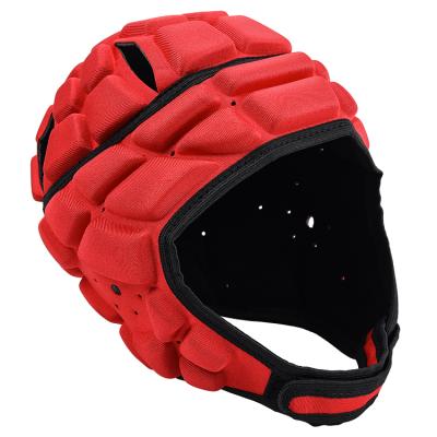 China Soccer Flag Half Face Soft Shell Padded Helmet Football Customized Safety Helmet Football Training Headgear Rugby for sale