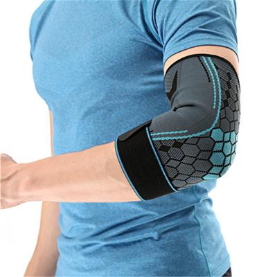 China Nylon Elbow Brace Sports Elbow Pads Jacquard Belts Straps Men and Women Fitness Badminton Basketball Tennis Elbow Pads for sale