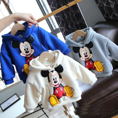 China Korean version of the 2020 winter children's plush Anti-wrinkle the new children's hooded sweater top men's treasure girl for sale