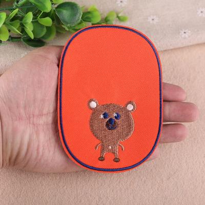 China Cheap price fashion embriodery patch for clothes denim elbow stickers cartoon embroidery patch stickers clothes decoration computer embroidered oval ironing patch for sale