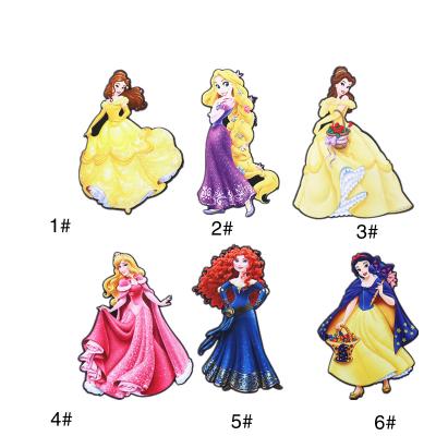 China Cheap price fashion embriodery patch for clothes Digital Printing Series White Mermaid Elsa Snow Cloth Patch Apparel Embroidery Patch for sale