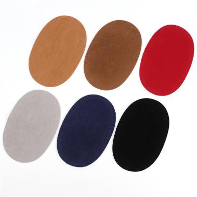 China Cheap price fashion embriodery patch for clothes sports elbow patch needle thread hole knee pad accessories knee pad elbow cloth oval elbow patch diy fabric for sale