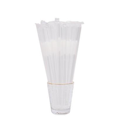 China 100pcs 6*260mm contemporary disposable flexible transparent plastic straw for cocktail party for sale