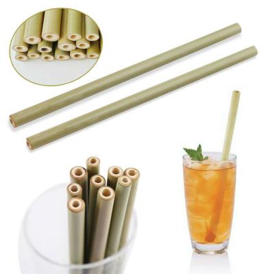 China 2020 Disposable New Biodegradable Environmentally Friendly Disposable All-Natural Bamboo Straw Bar Coffee Straw for sale