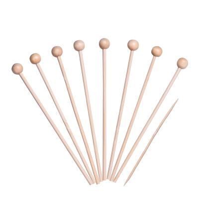 China 31-40 Picks 100 Counts Disposable Handmade Cocktail Sticks Wooden Toothpick Cocktail Sticks Party Supplies for sale