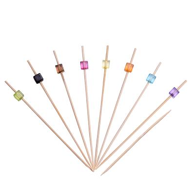 China 41-50 Picks 100 Counts Disposable Handmade Cocktail Sticks Wooden Toothpick Cocktail Sticks Party Supplies for sale