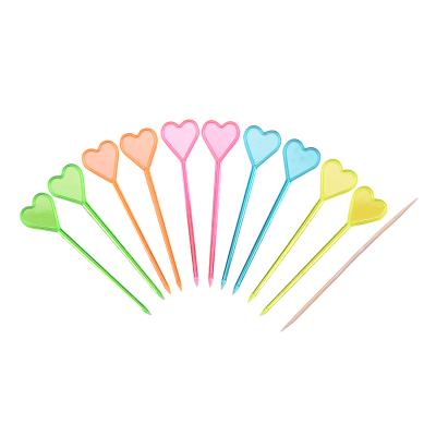 China Disposable 49-56 Cocktail Picks 50 Counts Sticks Plastic Toothpicks Cocktail Sticks Party Supplies for sale