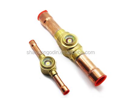 China Stainless Steel Refrigeration Fittings SGN Series Brass Oil Level Sight Glass for sale