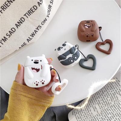 China Popular Lovely White Bear 3D Panda Cute Silicone Case For Airpods Silicone Cute for sale