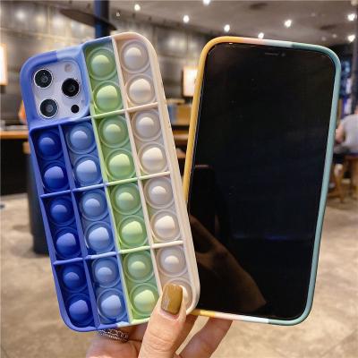 China Eliminate the fidgety person phone case 3D decompression phone case bubble silicon phone case for iphone 12/12pro funny phone case for sale