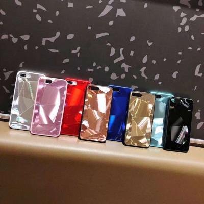 China 2019 new diamond 3d mirror case 2019 new diamond 3d mirror acrylic tpu pc case for iphone 7plus 8 plus for sale