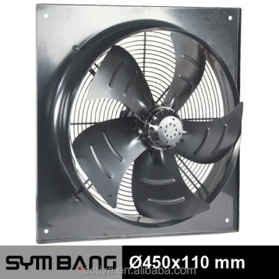 China Metal High Power 220v 420v AC Industry Square Big Axial AC Fan 450*110mm (AFD450110-B) for sale