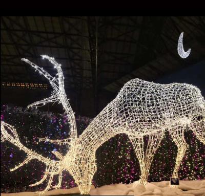 China Commercial Use Custom / Wholesale Fashion Outdoor Christmas Lighted Reindeer Reindeer / 3d Pattern Christmas Led Reindeer Light for sale