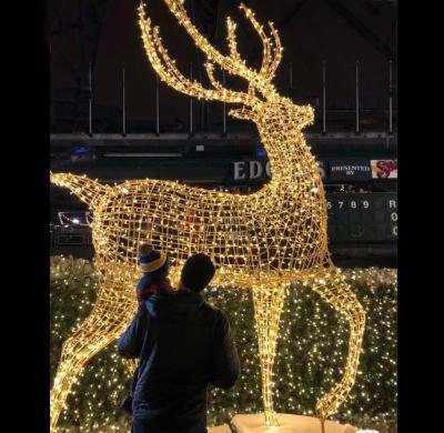 China Chinese Custom Factory MOQ 1 Outdoor Waterproof Christmas Decoration LED Christamas Decoration Animal Pattern Lights Reindeer For Garden Street for sale