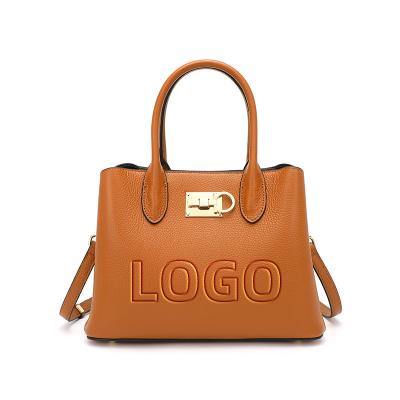 China Fashion Ladies Shape Logo Genuine Cowhide Leather Purses and Handbags Custom Made for Women Wholesale 2022 for sale