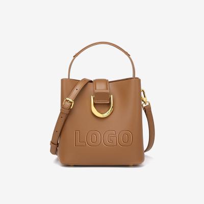 China Wholesale High Quality Ladies Logo Bucket Bag Purses Custom Made 2022 Fashion Genuine Leather and Handbags For Women Custom Made for sale