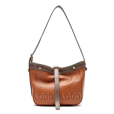 China Handheld/Cross - Custom Fashion Ladies Shoulder Bucket Wholesale Logo Purse Leather Handbag Body Bag/Shoulder Designer for sale