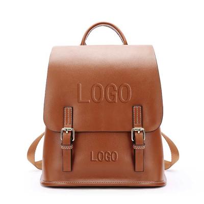 China High Quality Designer Anti-theft Luxury Custom Logo Genuine Leather Backpack Purse For Women for sale