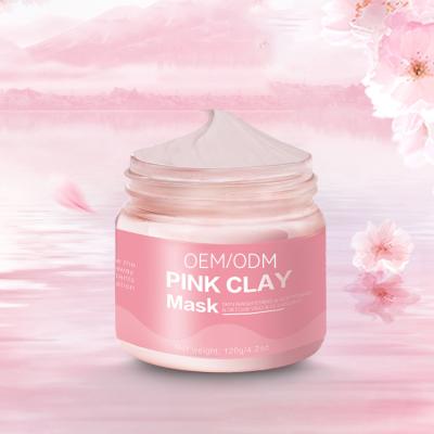 China Free Sample Custom Deep Cleansing Moisturizer Detox Whitening Facial Mask Vegan Natural Pink Rose Clay Mask for sale