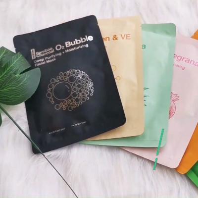 China Private Label Moisturizer OEM/ODM Whitening Moisturizing Sheet Mask Fruit Beauty Vitamin C Facial Mask For Skin Care for sale