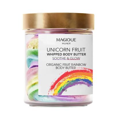 China Hot Natural Handmade Shea Fruit Body Lotion Moisturizing Rainbow Whipped Body Butter Skin Revitalizer Sale Body Butter Vegan for sale