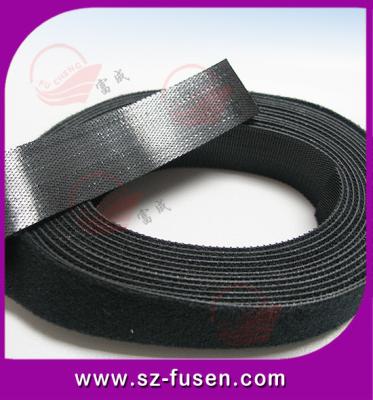 China Black Double Sided Adhesive Velcro Tape For Wire / Cable , Eco-Friendly for sale